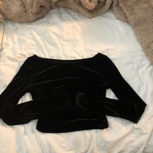 Urban Outfitters Long sleeve Velvet Top